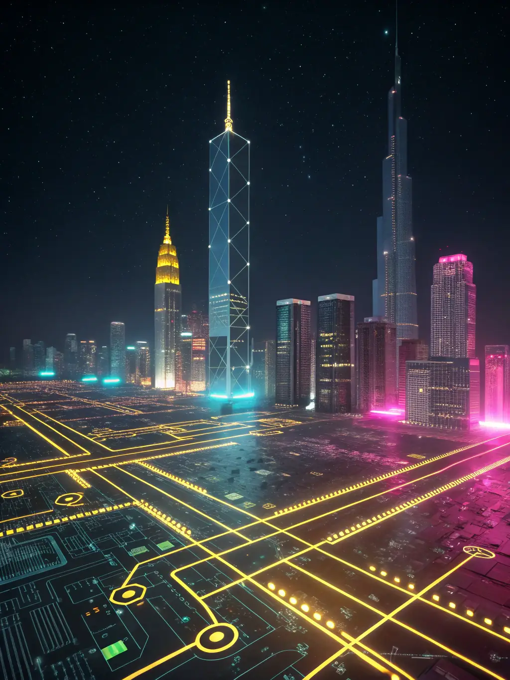A futuristic graphic representing digital finance and cryptocurrency payments, showcasing MetaBank's role in the evolving financial landscape.